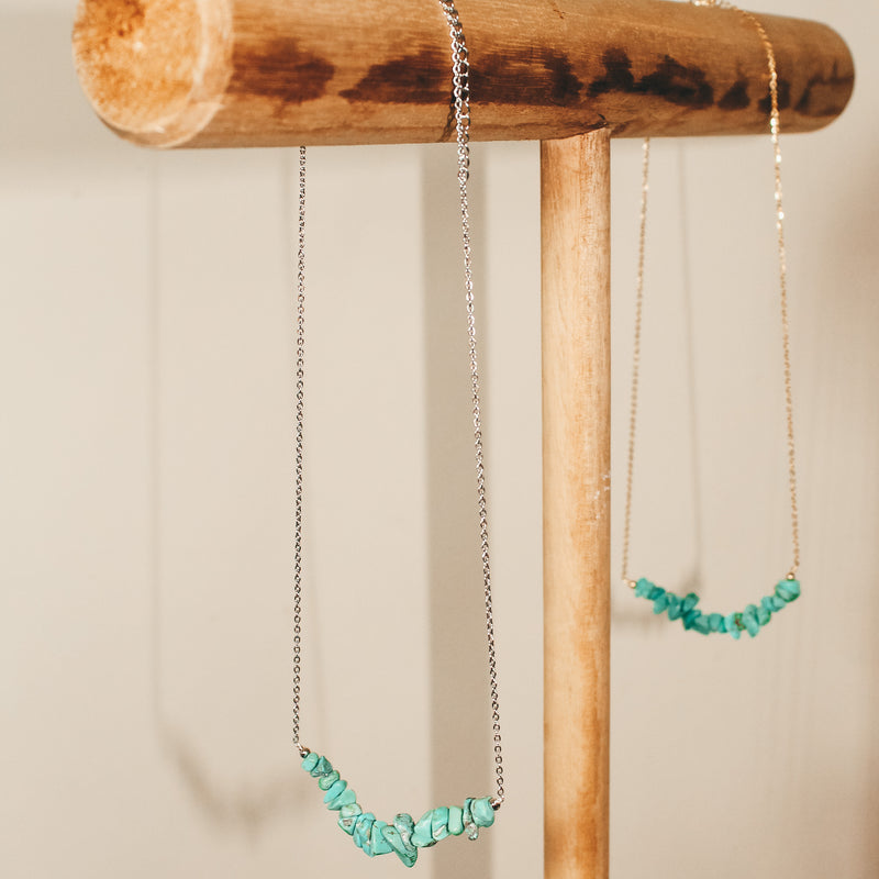 Buy Authentic Turquoise Stone Necklce by Whipin Wild Rags